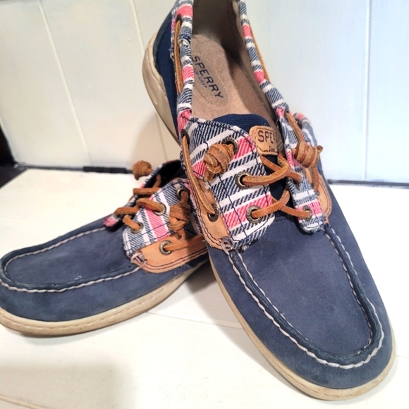 Sperry Top-sider Ivyfish Stripe Navy Boat Shoe, 8M - Picture 2 of 10